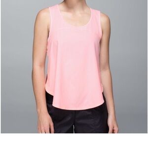 Lululemon Athletica Light Pink Workout Run Split Singlet Tank Top